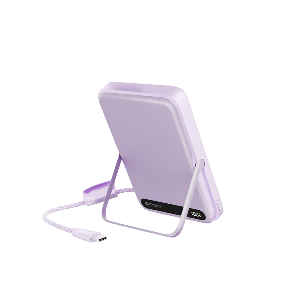 Mazer MagLink19 CCC Magnetic Wireless Power Bank with Built-in Cable