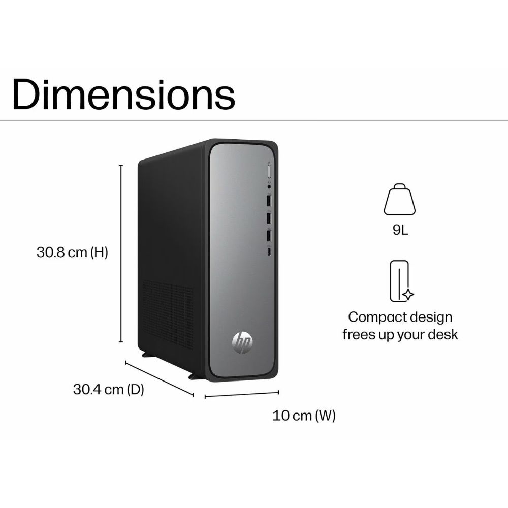 HP OmniDesk Slim DT S03-0047d Desktop | Intel Core i3-14100