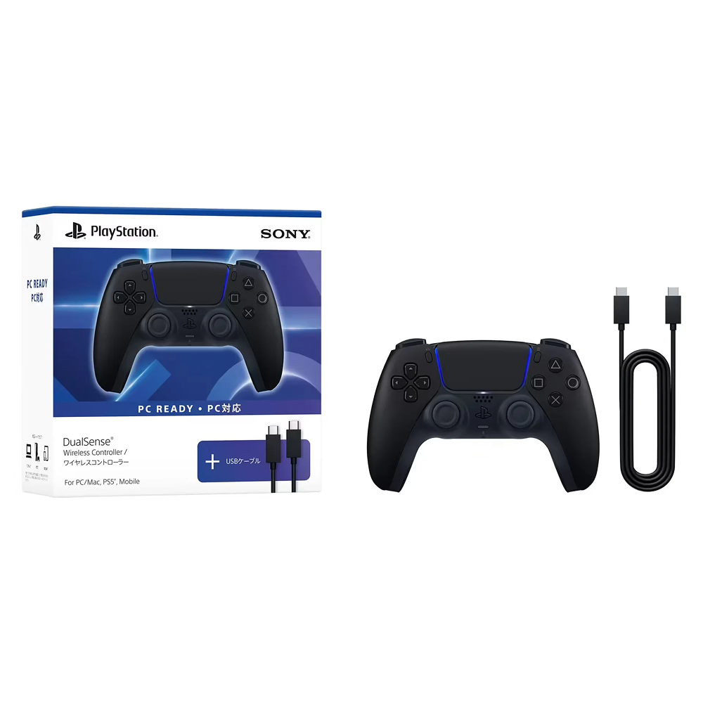 PS5 Dualsense Wireless Controller Midnight Black With Cable