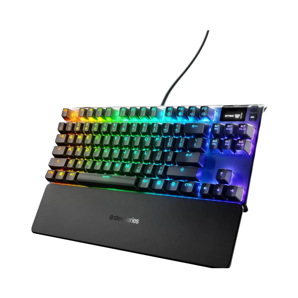 SteelSeries Apex 7 TKL Smart Display RGB Mechanical Gaming Keyboard - Blue Switch 64758
