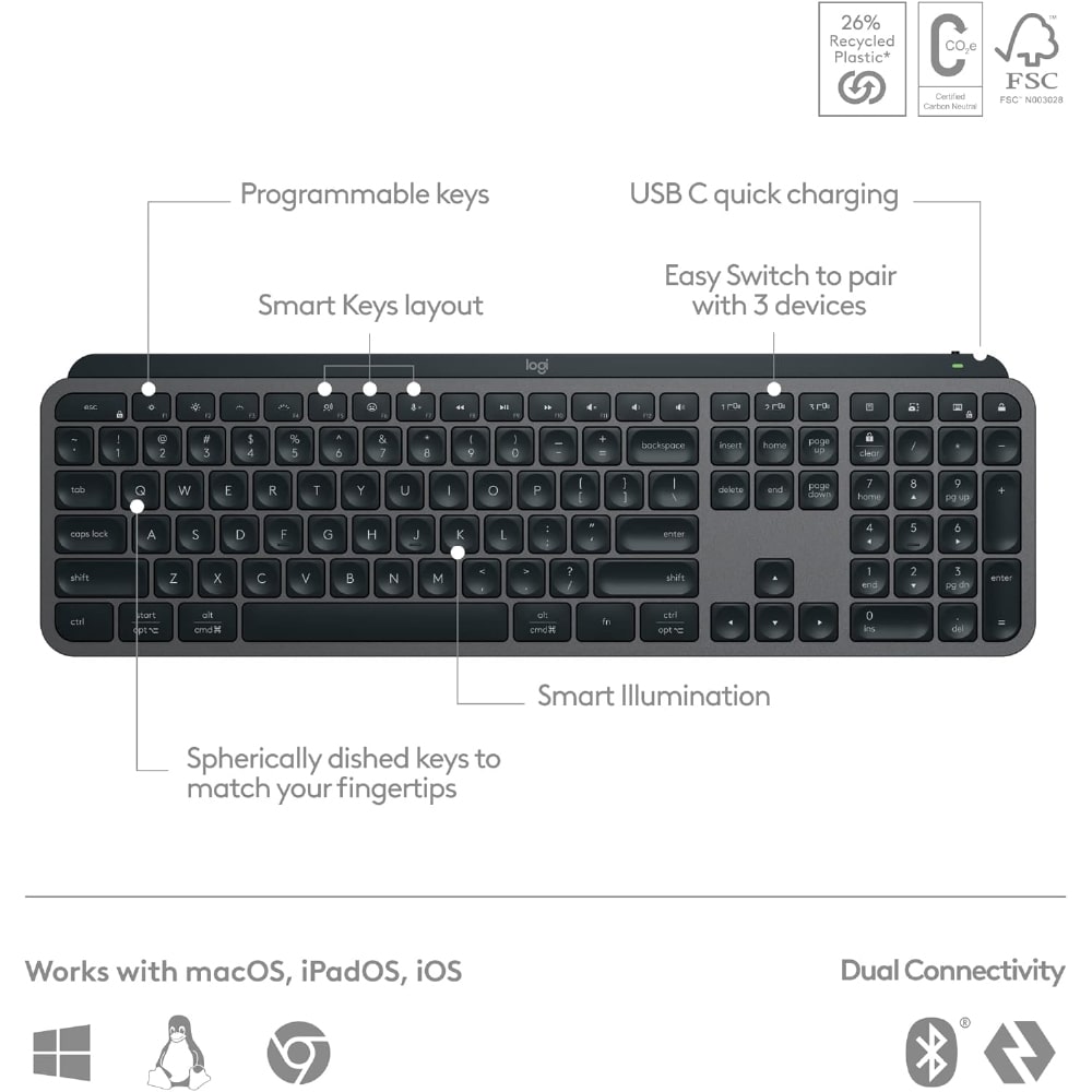 Logitech MX Keys S Wireless Keyboard