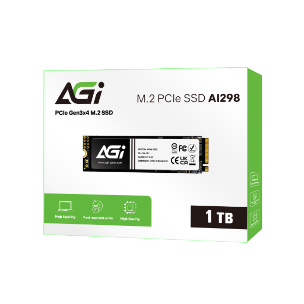 AGI AI298 M.2 2280 PCIe NVMe Gen3 SSD | 1TB
