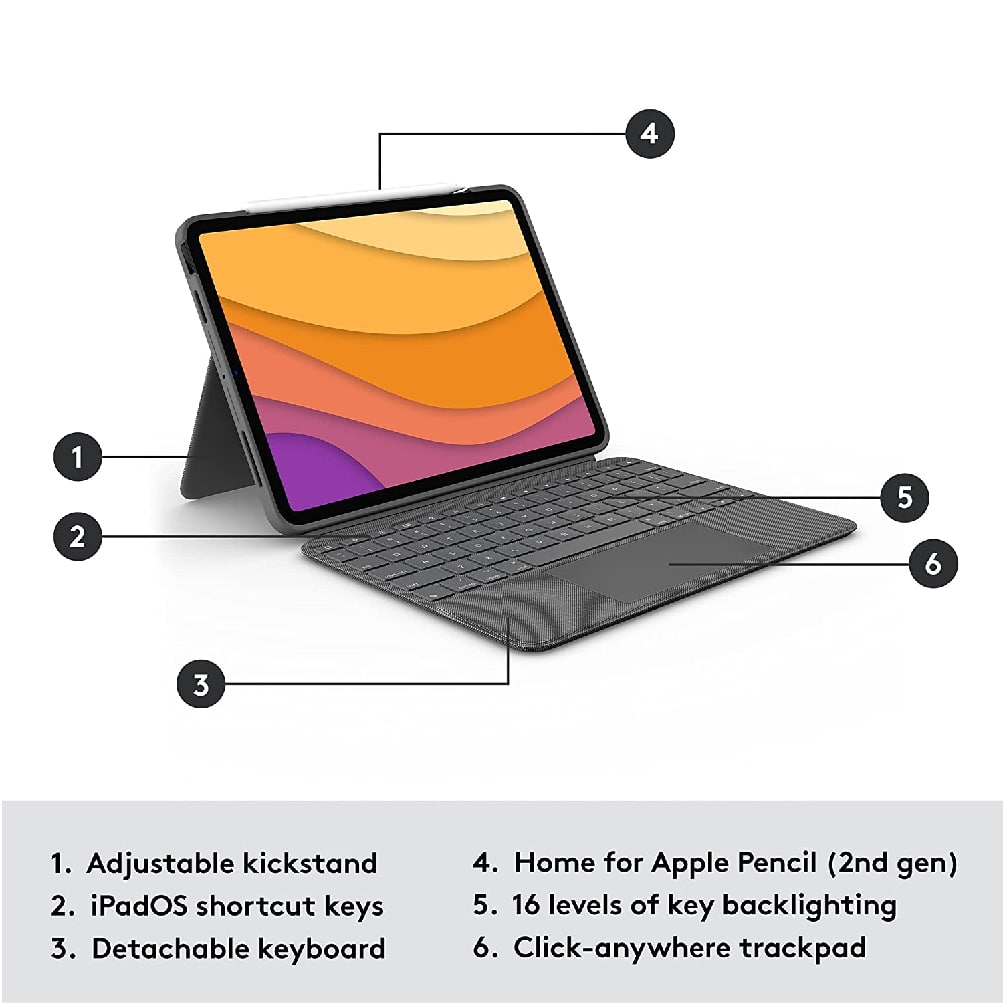 Logitech Combo Touch iPad Air (4th gen) Keyboard Case