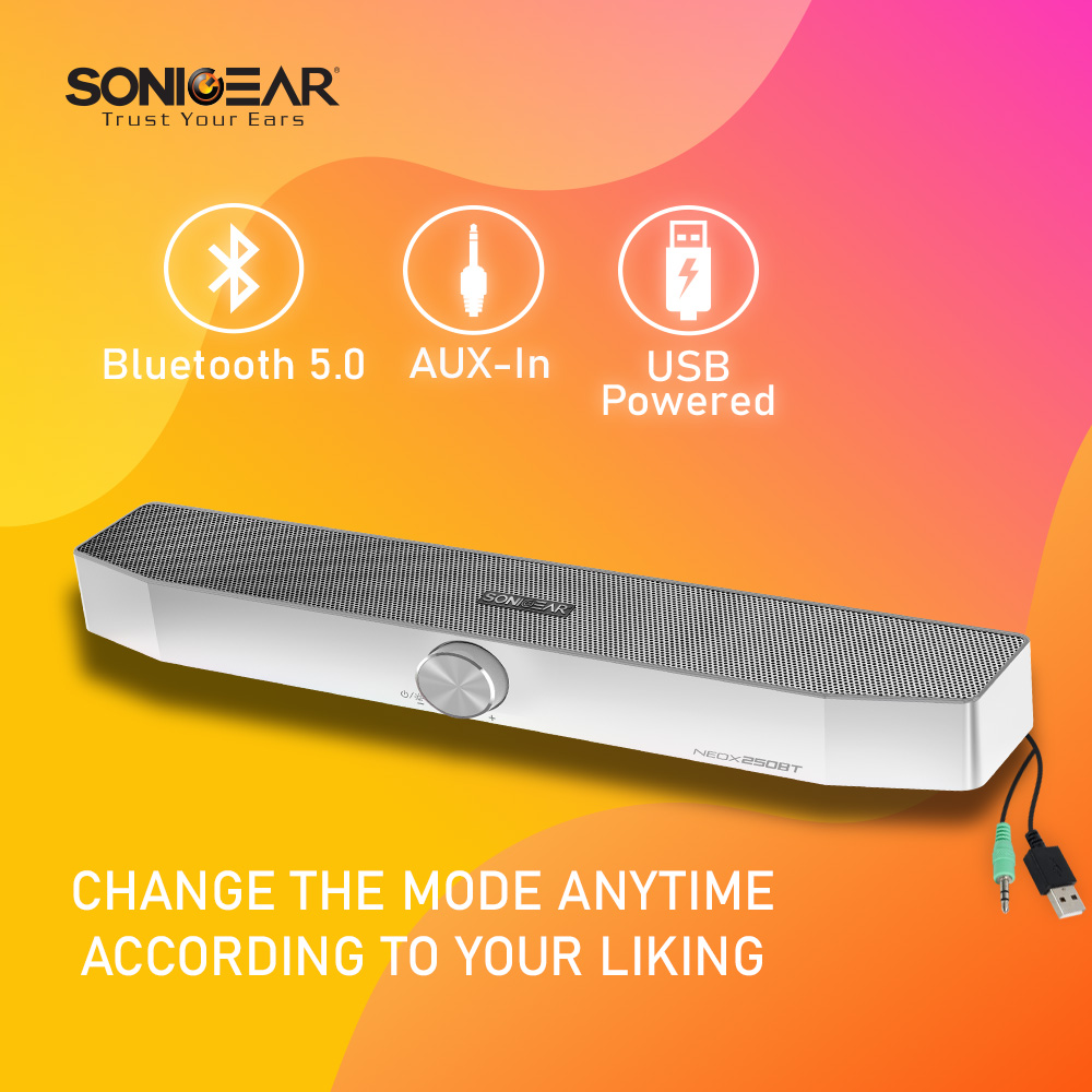 SonicGear NeoX 250BT Bluetooth Soundbar Speaker (1 Year Warranty)