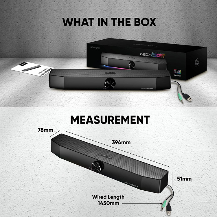 SonicGear NeoX 250BT Bluetooth Soundbar Speaker (1 Year Warranty)