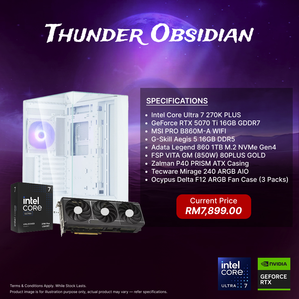 Thunder Obsidian - PC Build Package