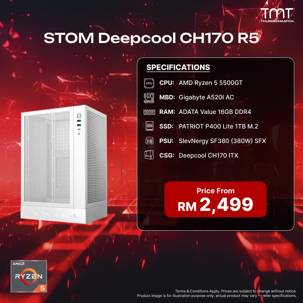 STOM Deepcool CH170 Mini R5 - PC Build Package