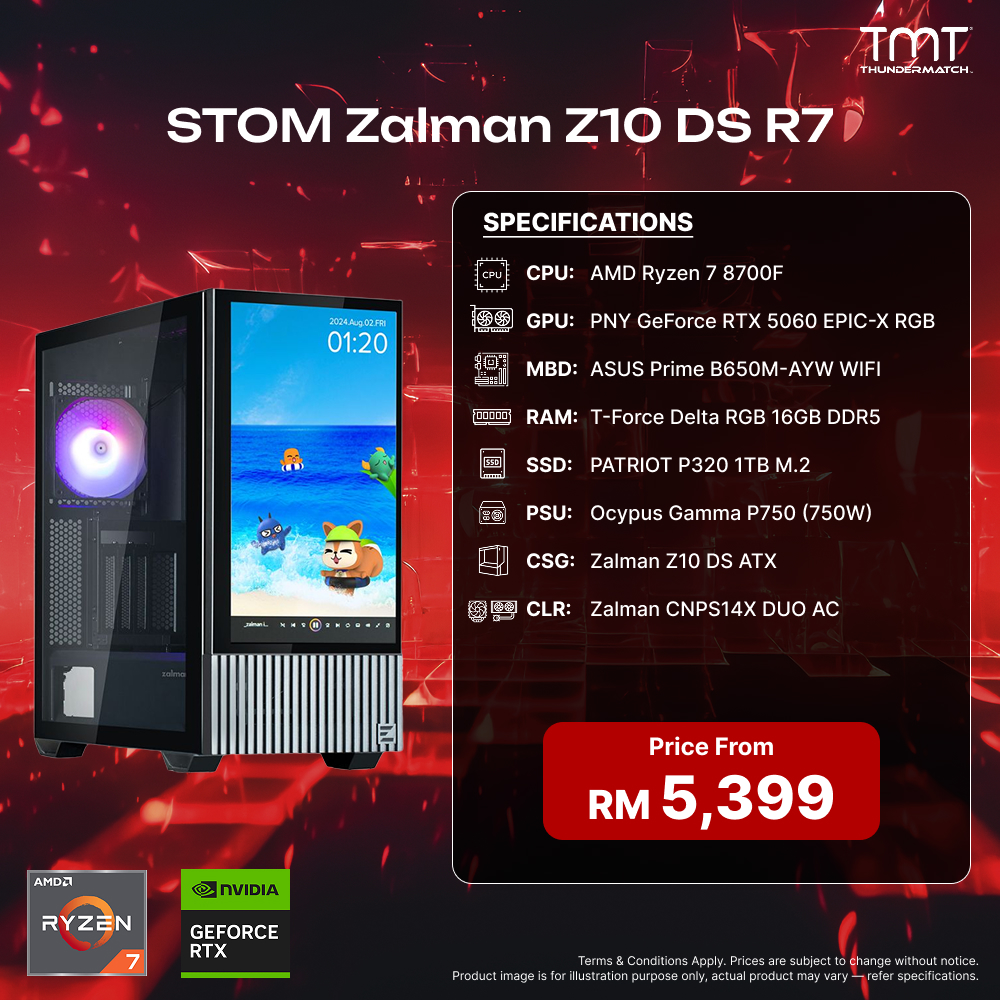 STOM Zalman Z10 DS R7 - PC Build Package