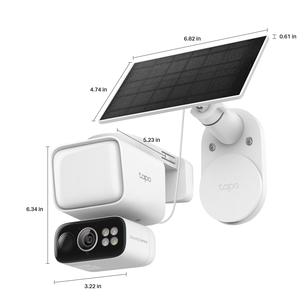 TP-Link Tapo C615F KIT 2K 3MP Solar-Powered Floodlight Pan/Tilt Security Camera Kit