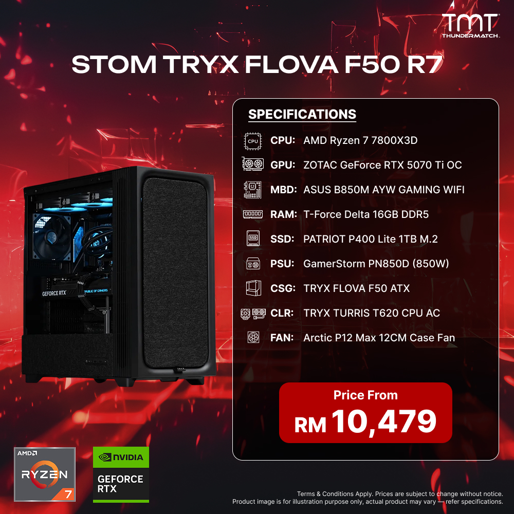 STOM TRYX FLOVA F50 R7 - PC Build Package