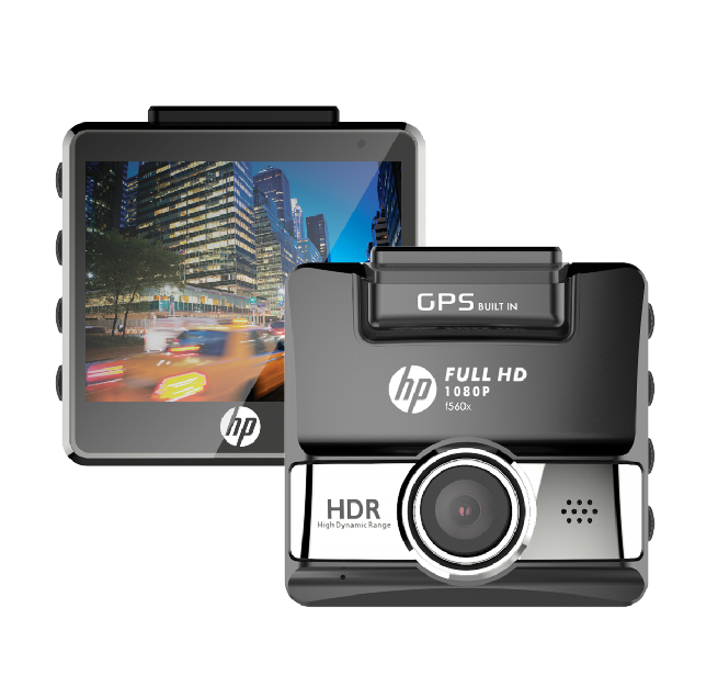 HP F560X + RC3P Dashcam & Rear Camera Car Recorder Built-In GPS 1080P Full HD