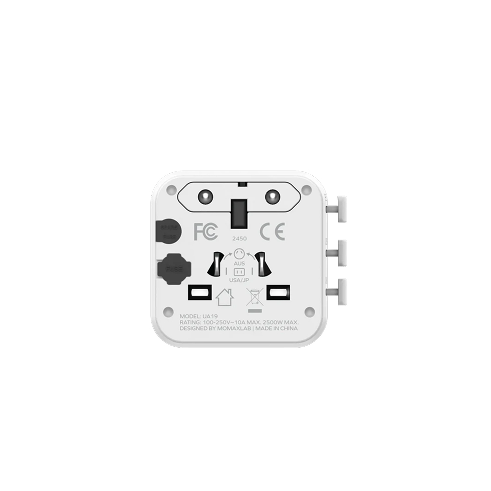 Momax 1-World Dual AC Universal Travel Adapter