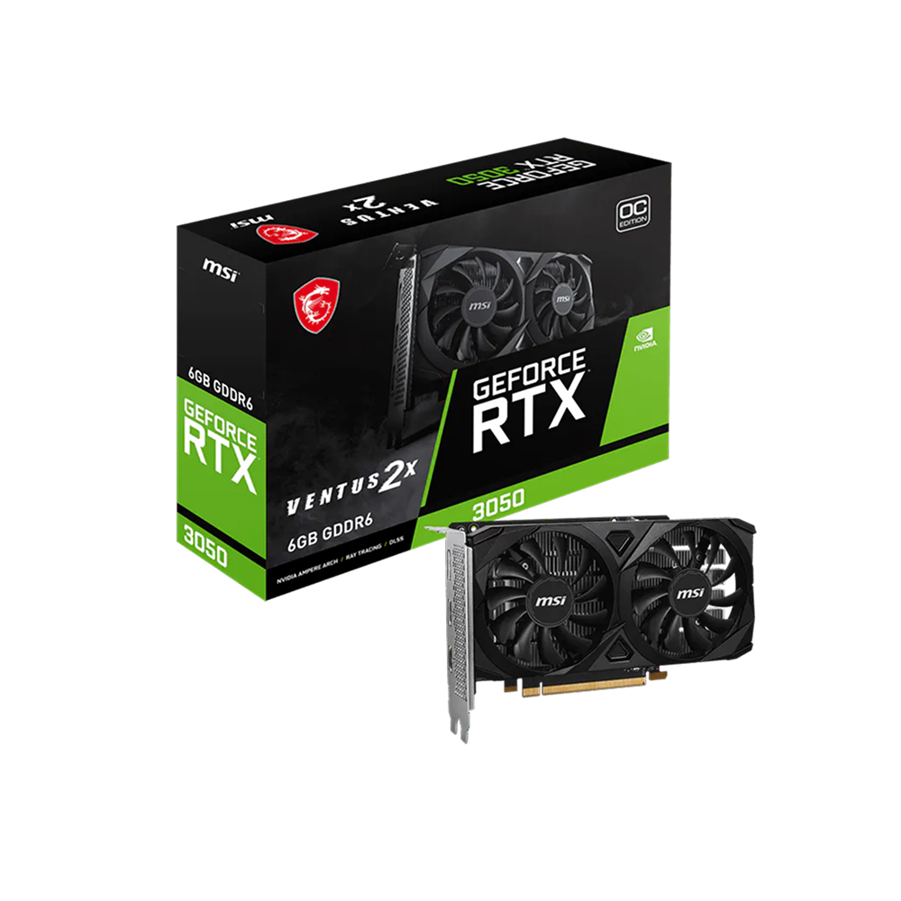 MSI GeForce RTX 3050 VENTUS 2X E OC 6GB GDDR6