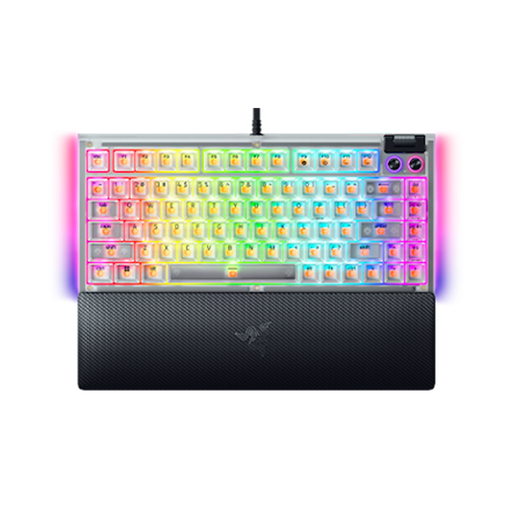 Razer BlackWidow V4 75% Hot-swappable Mechanical Gaming Keyboard - Phantom White Edition