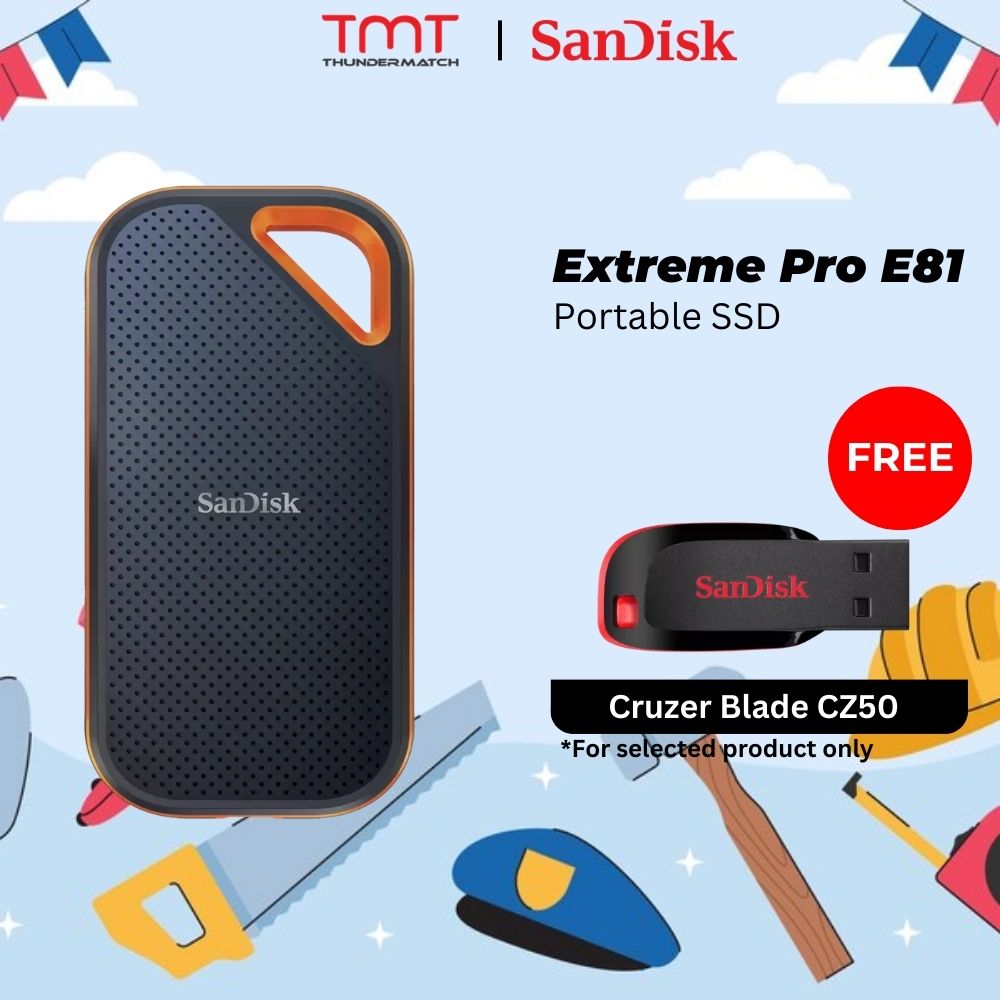 (FREE GIFT) SanDisk Extreme Pro E81 External SSD