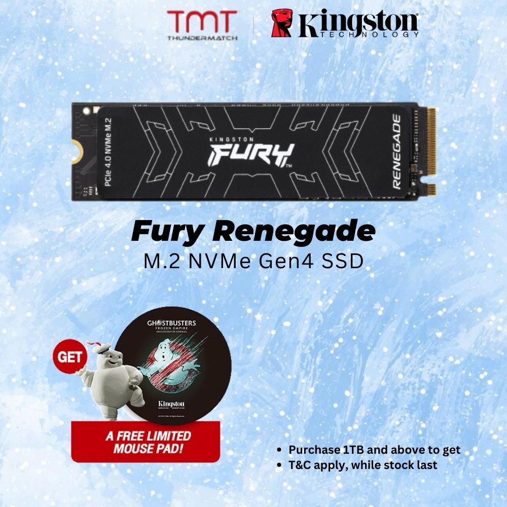 (FREE GIFT) Kingston Fury Renegade M.2 2280 PCIe NVMe Gen4 SSD SFYRS SFYRD SFYRSK SFYRDK