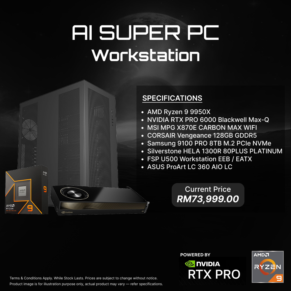 AI Super PC Workstation (Powered by NVIDIA RTX PRO)