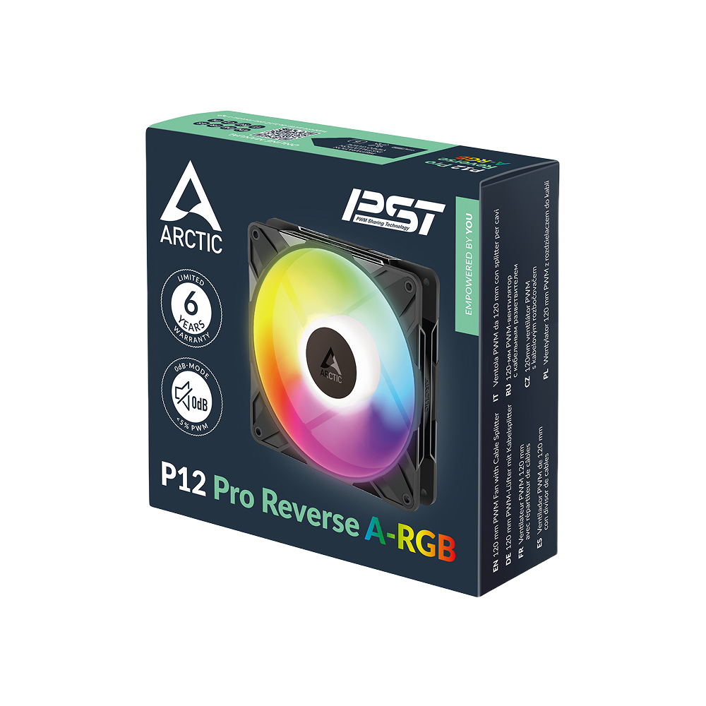 Arctic P12 Pro Reverse ARGB PWM 12CM Case Fan