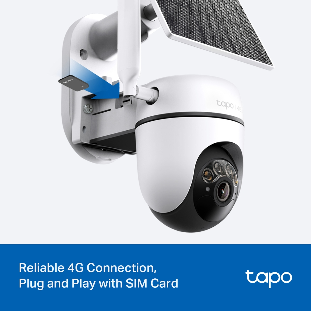 TP-Link Tapo C615G KIT 2K 3MP Solar-Powered Pan/Tilt 4G LTE Security Camera Kit