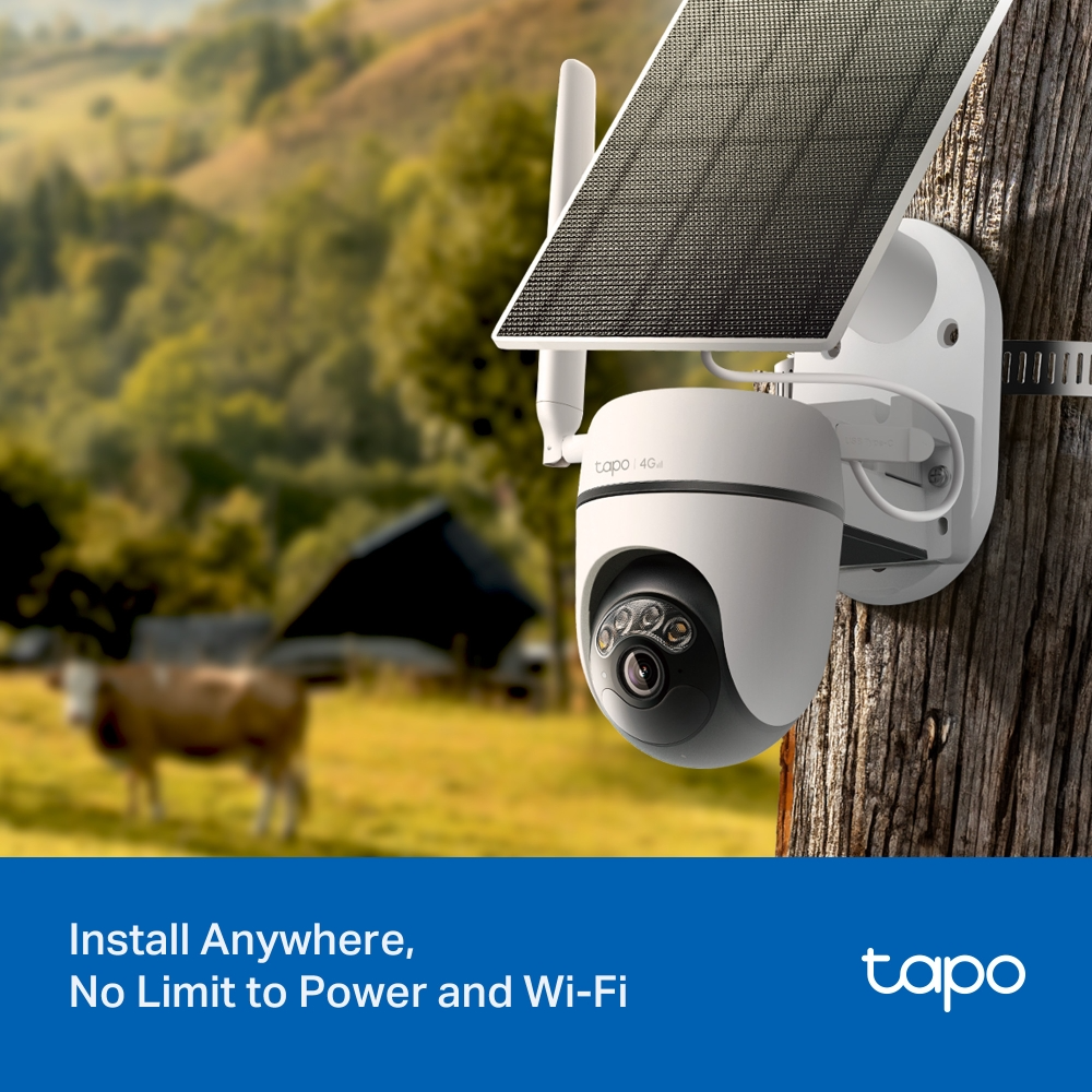 TP-Link Tapo C615G KIT 2K 3MP Solar-Powered Pan/Tilt 4G LTE Security Camera Kit
