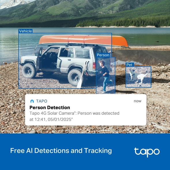TP-Link Tapo C615G KIT 2K 3MP Solar-Powered Pan/Tilt 4G LTE Security Camera Kit