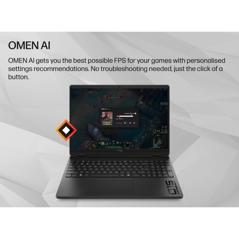 HP HyperX Omen 15-gb0040AX Laptop | GeForce RTX5050 | AMD Ryzen 5 240