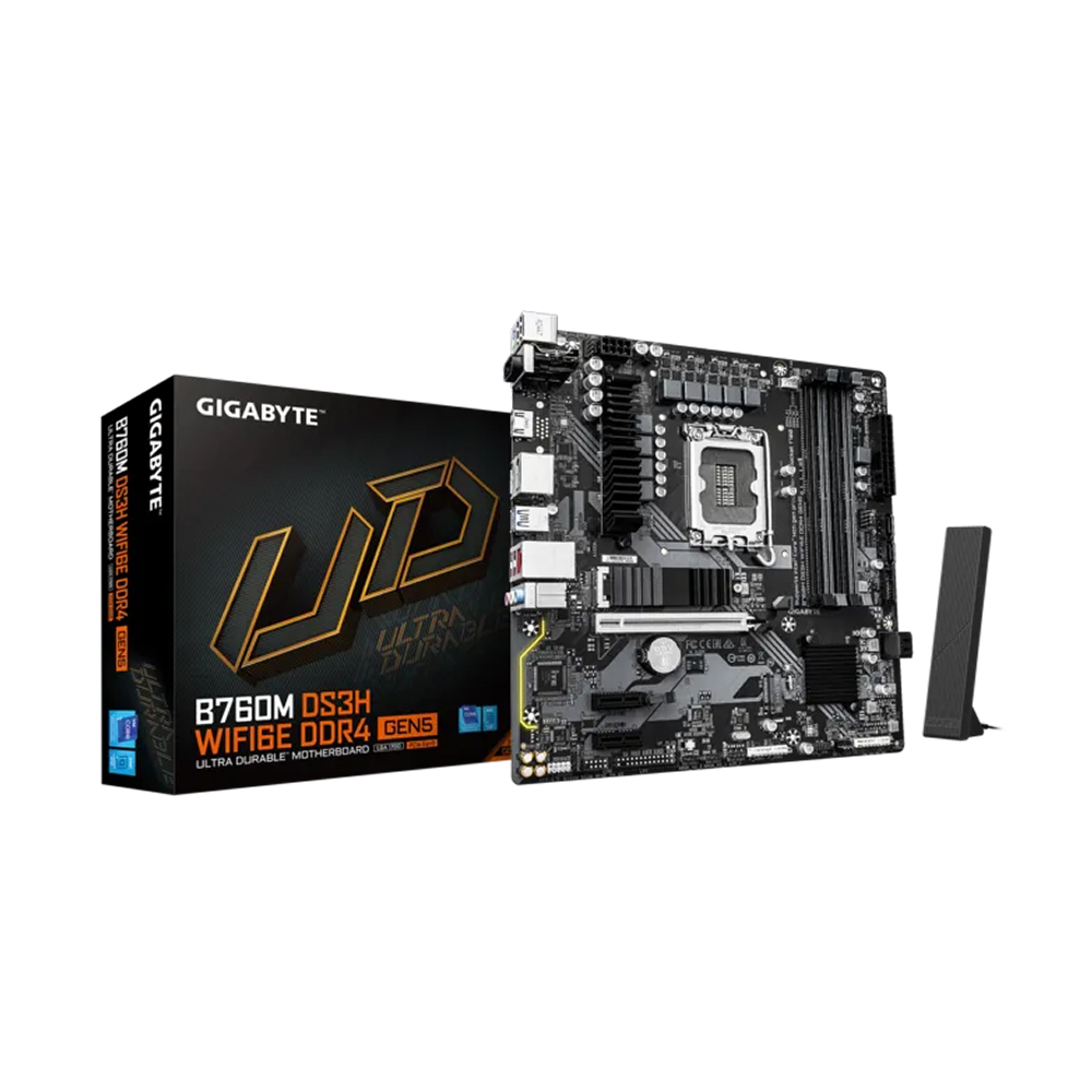 Gigabyte B760M DS3H WIFI6E DDR4 Gen5 mATX Motherboard