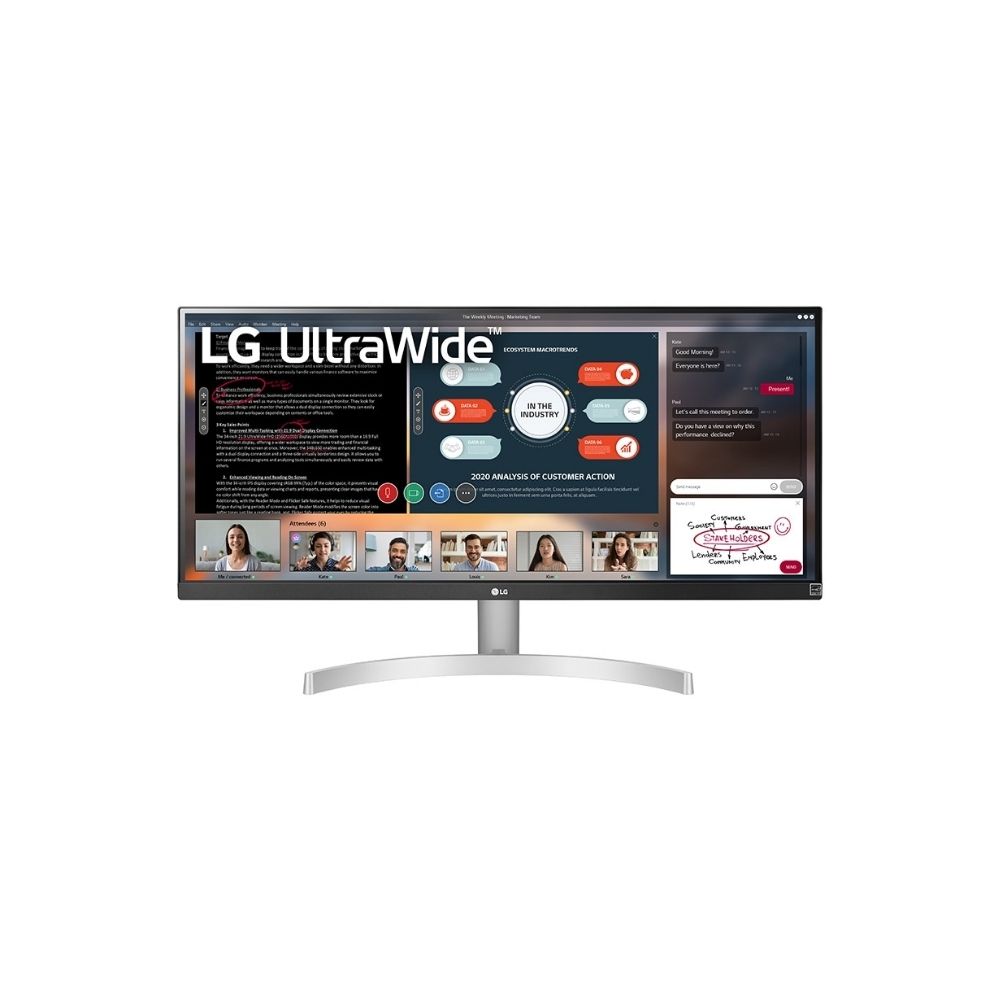 LG 29WN600 Monitor - 29.0" | 5ms / 75Hz / IPS Panel | HDMIx2 / DP | Audio Out / SPK | VESA / FreeSync | HDR 10 / sRGB 99%