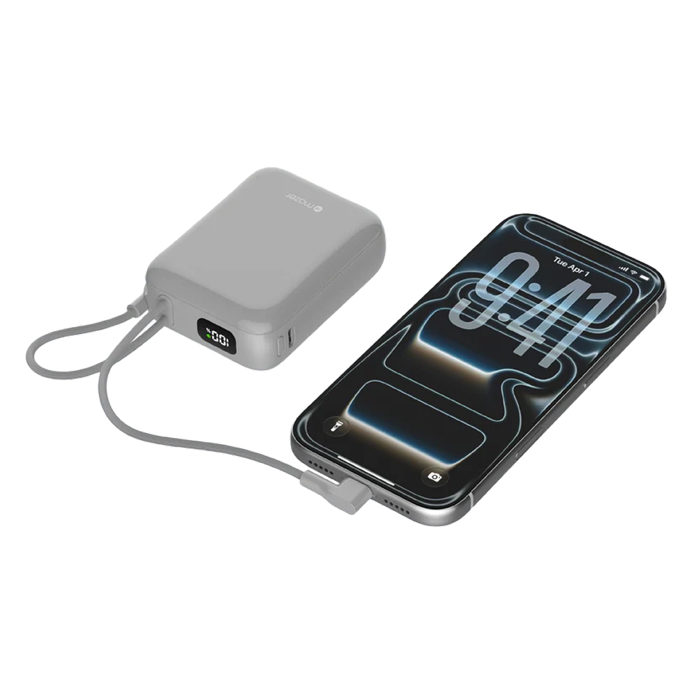 Mazer PowerCharge Nano Duo CCC Power Bank with Built-in Cable