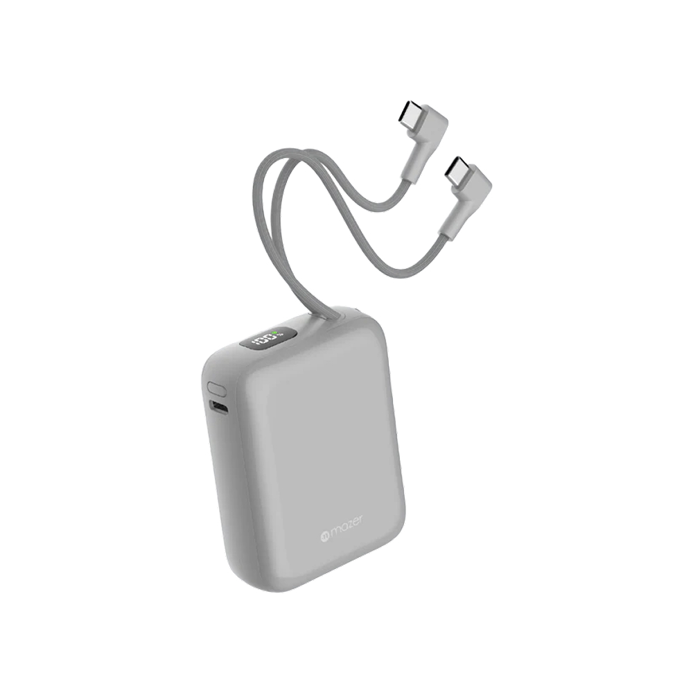 Mazer PowerCharge Nano Duo CCC Power Bank with Built-in Cable