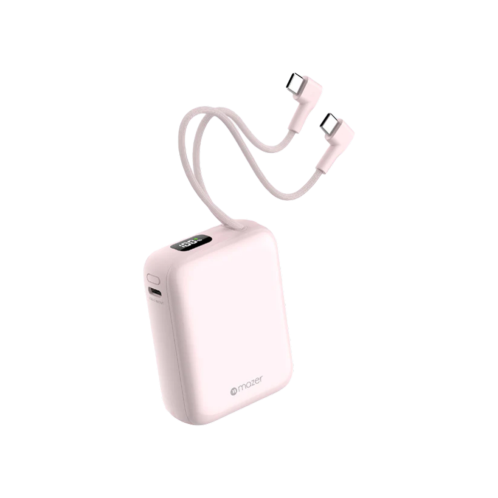 Mazer PowerCharge Nano Duo CCC Power Bank with Built-in Cable