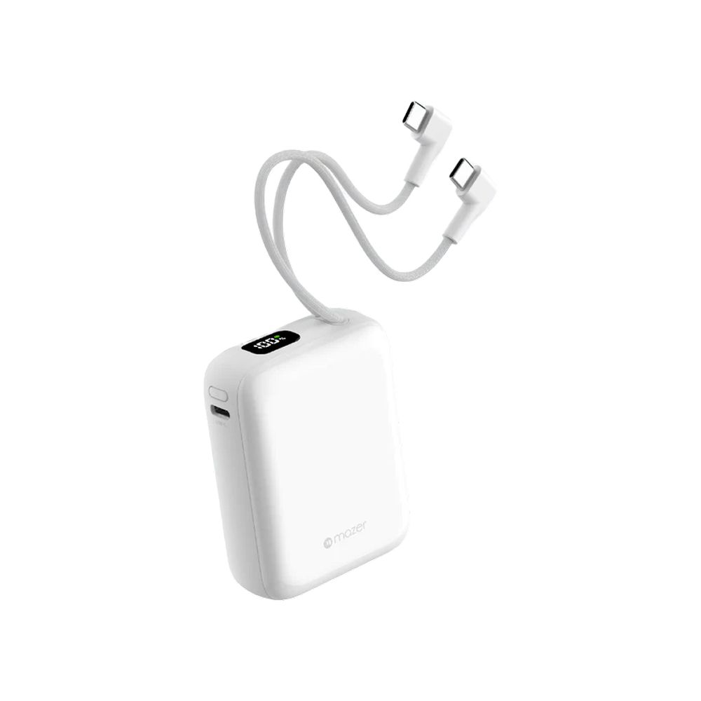 Mazer PowerCharge Nano Duo CCC Power Bank with Built-in Cable