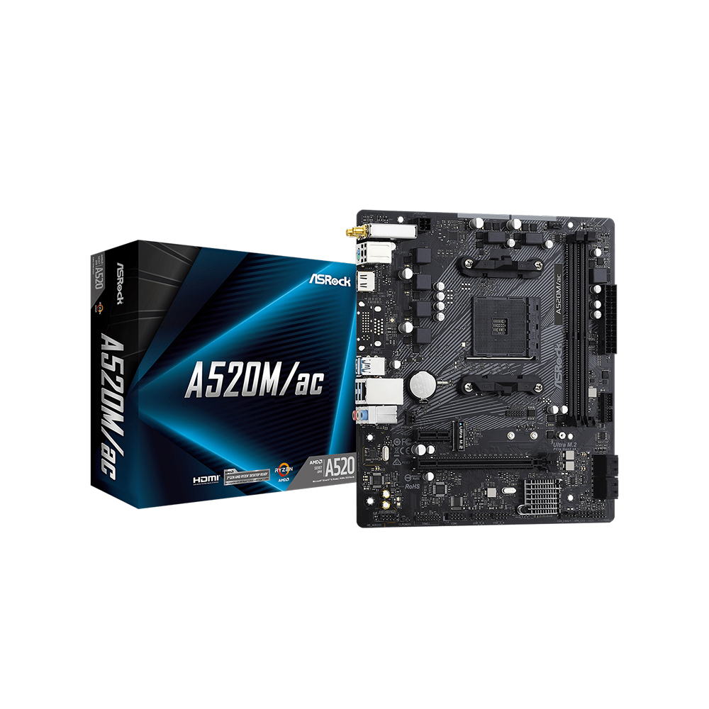 ASRock A520M/AC mATX Motherboard