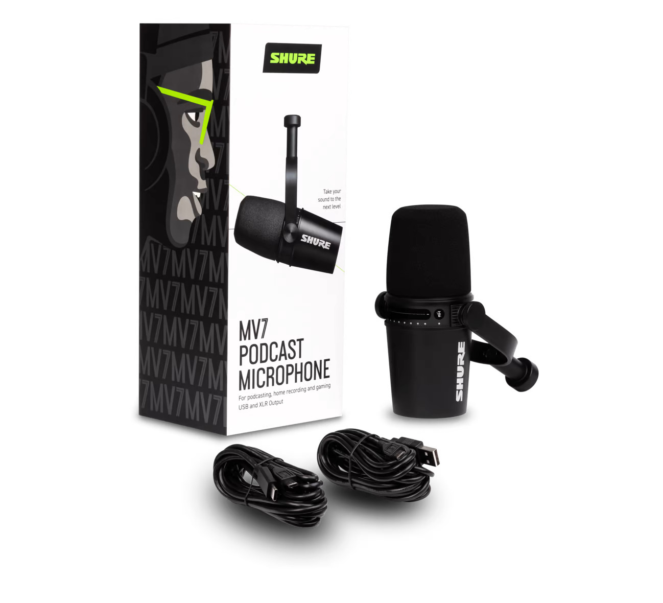 Shure MV7-K USB Podcast Professional Microphone