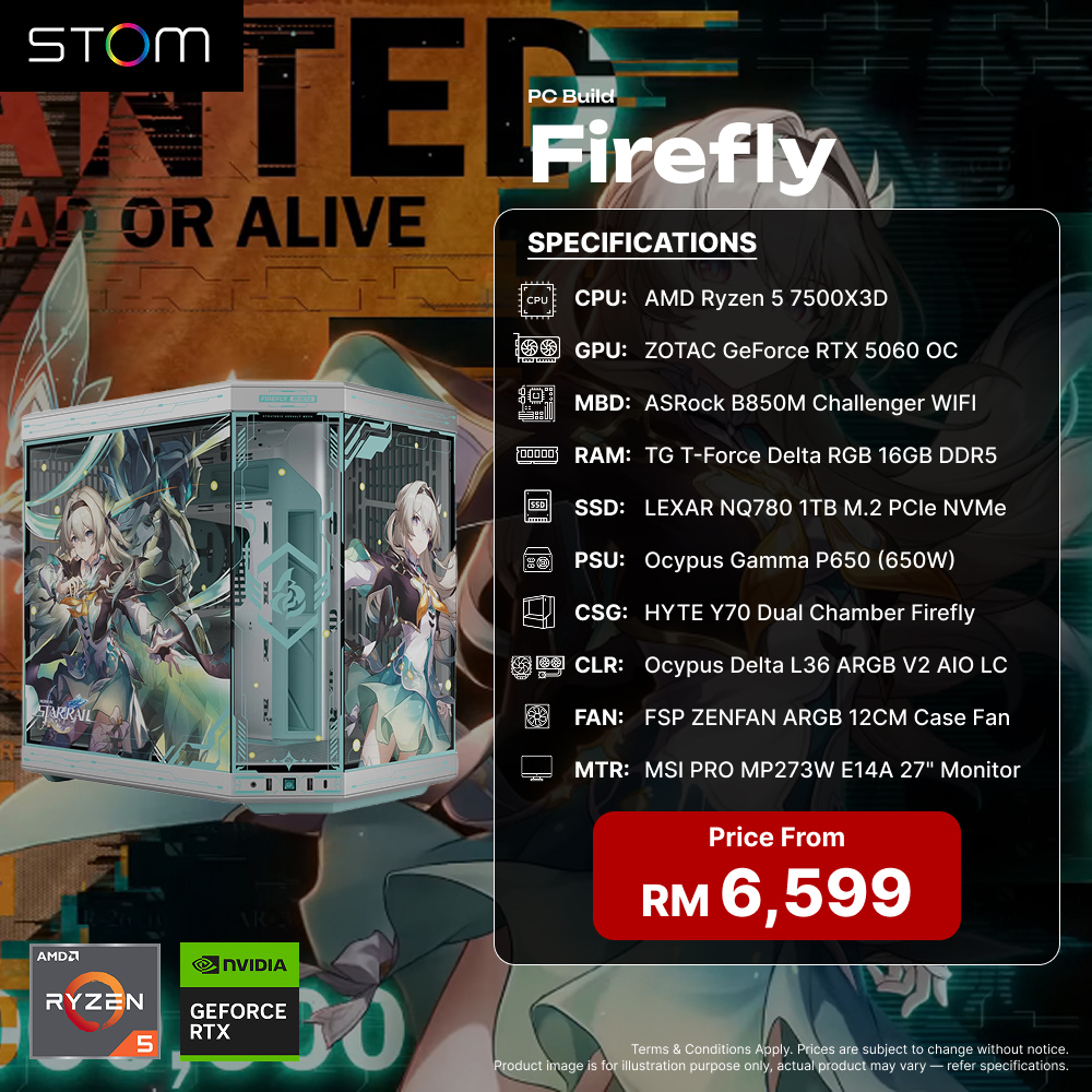 STOM PC Build Package - HYTE Y70 Firefly Edition