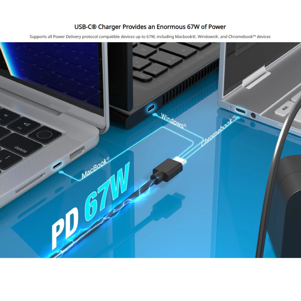 J5create JUP1565NF 67W GaN PD USB-C Mini Charger
