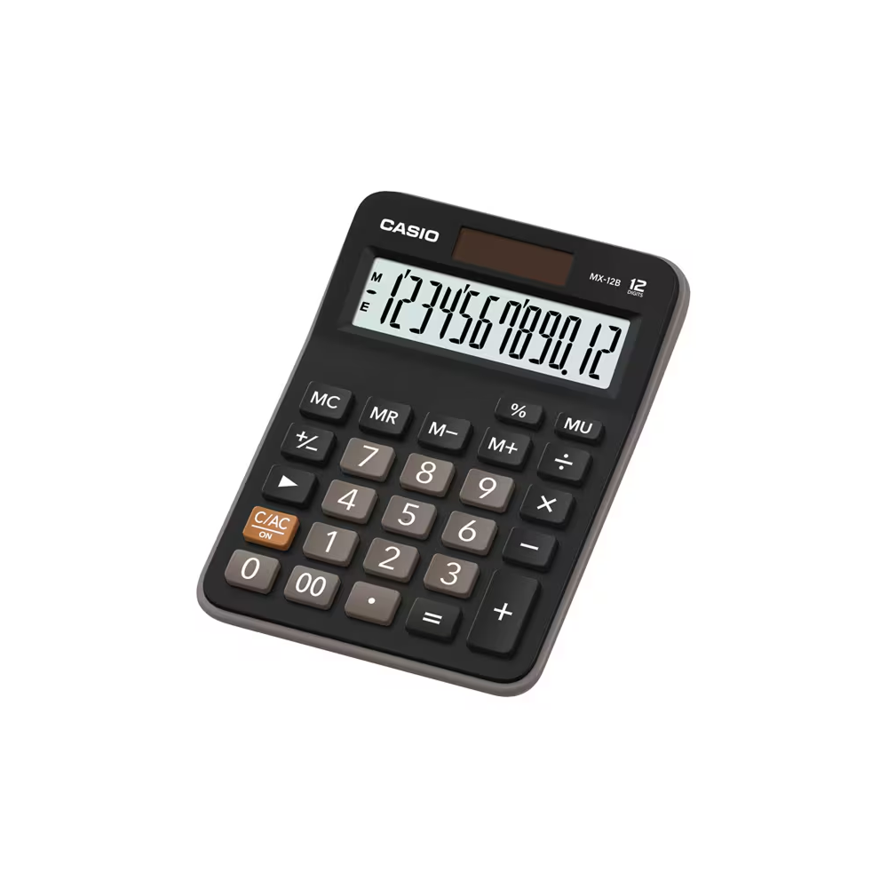 Casio Mini Desk 12 Digits Calculator (MX-12B)