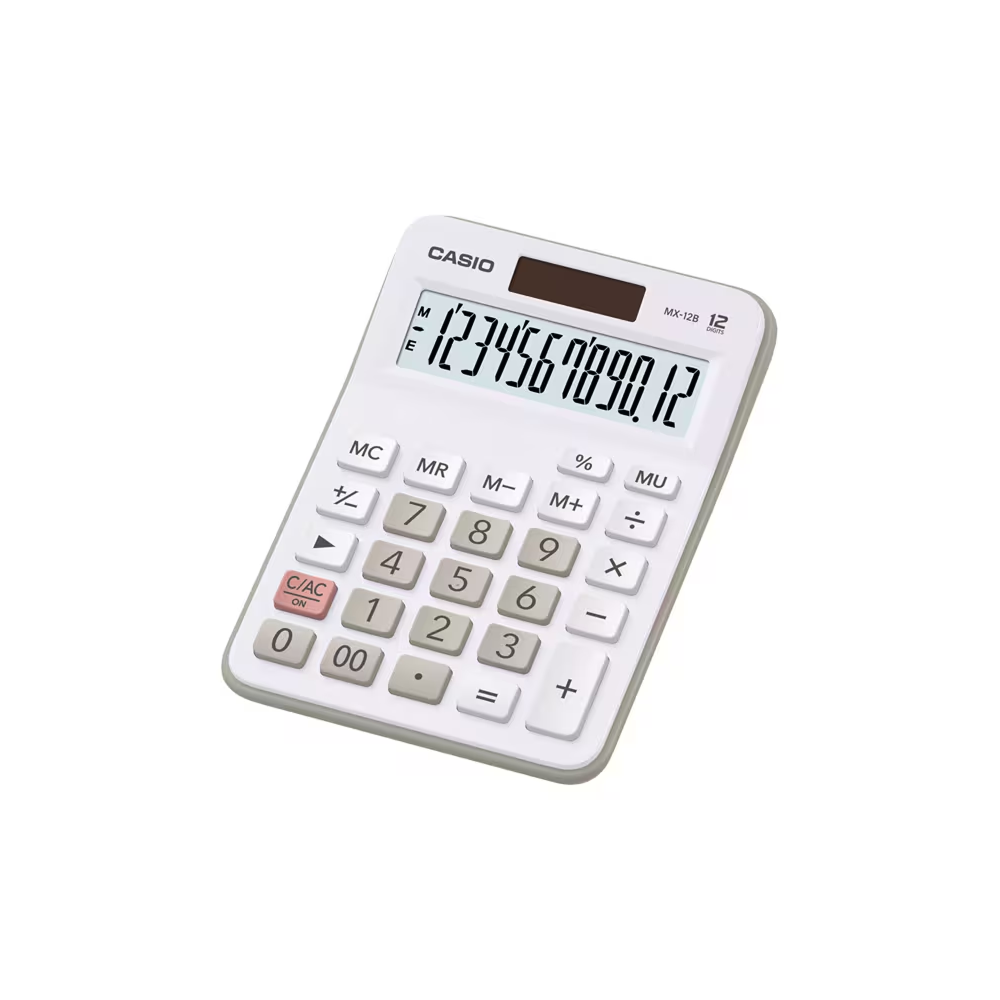 Casio Mini Desk 12 Digits Calculator (MX-12B)