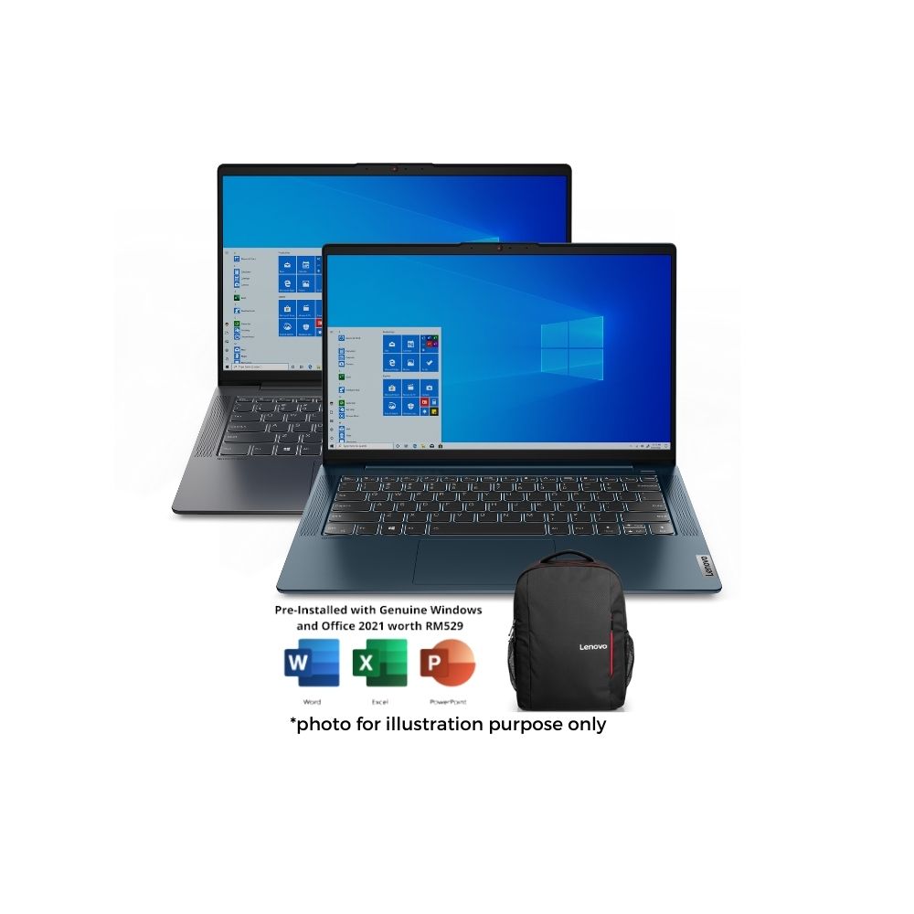 Lenovo IdeaPad 5 14ALC05 Blue / Grey | AMD Ryzen 5700U | 16GB RAM 512GB SSD | 14" FHD | W11 | MS OFFICE + BAG