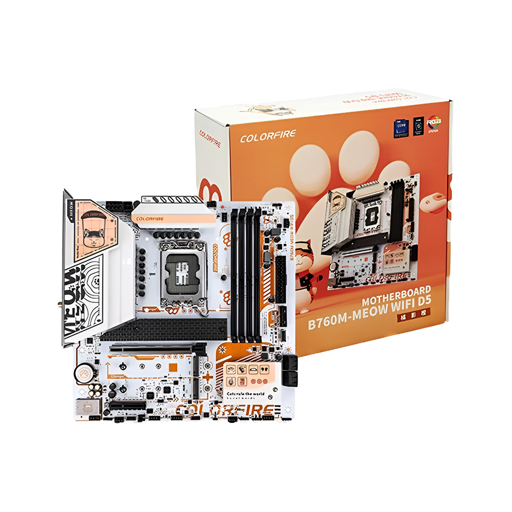 Colorful COLORFIRE B760M-MEOW WIFI V21 LGA1700 mATX Motherboard