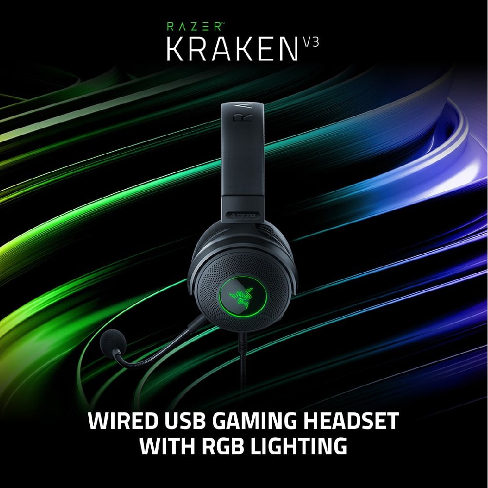 Razer Kraken V3 7.1 Surround Sound Wired USB Gaming Headset