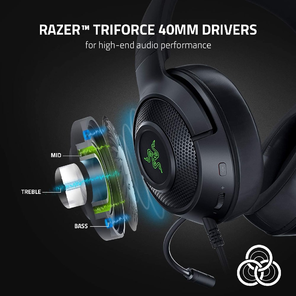 Razer Kraken V3 7.1 Surround Sound Wired USB Gaming Headset