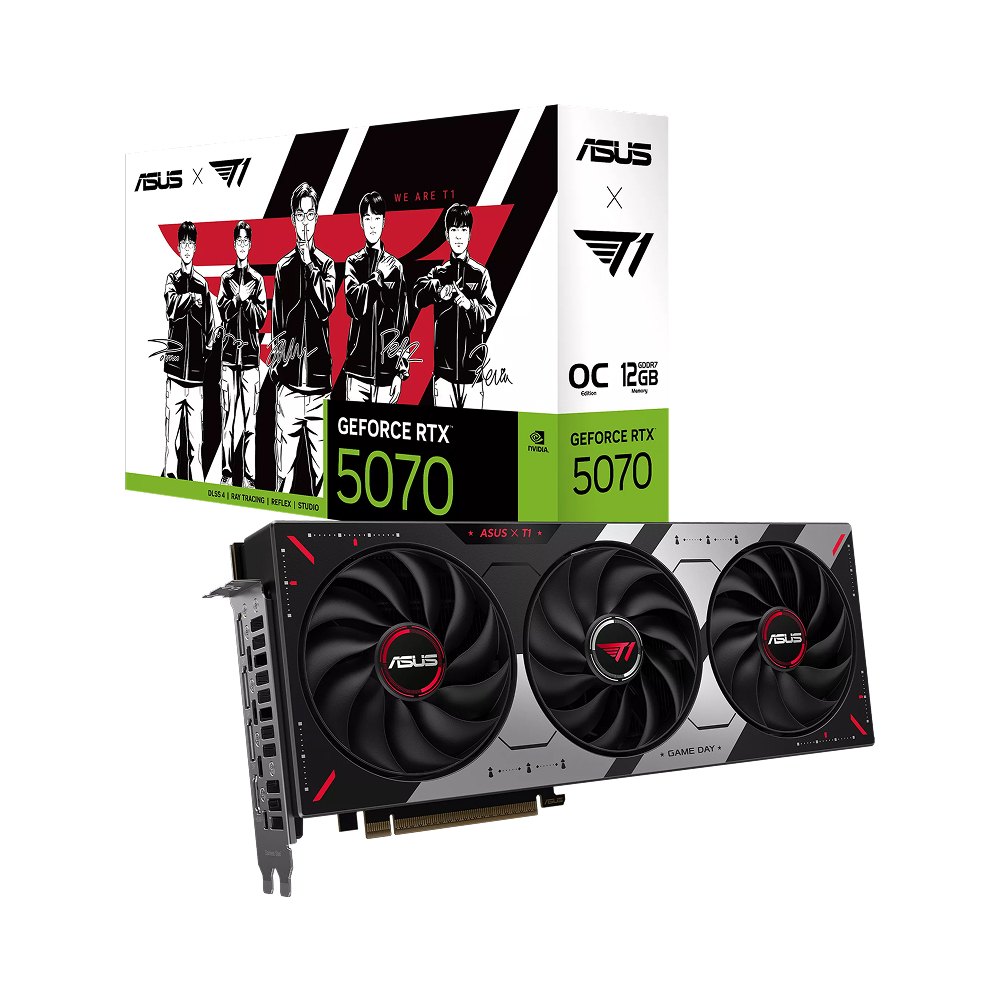 ASUS T1 GeForce RTX 5070 OC 12GB GDDR7 Graphics Card