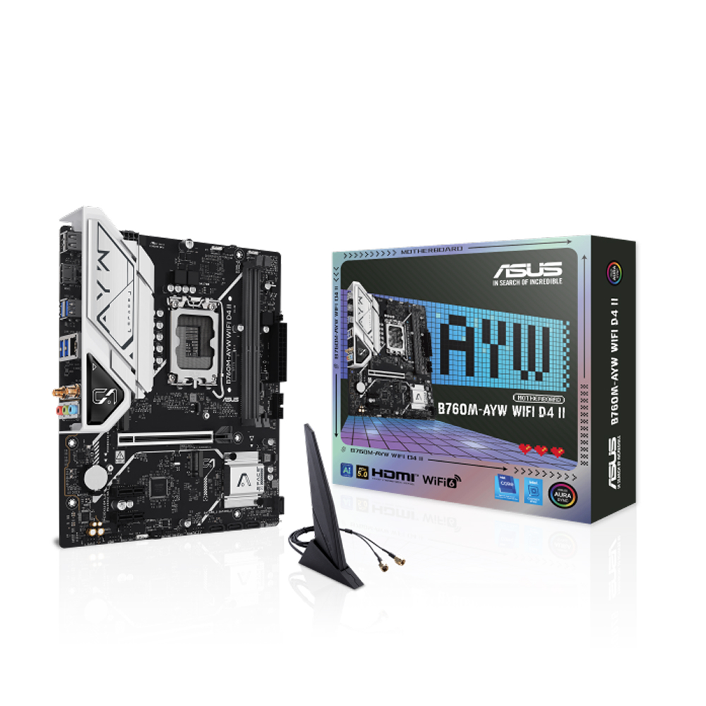 ASUS Prime B760M AYW WIFI D4 II LGA1700 mATX Motherboard