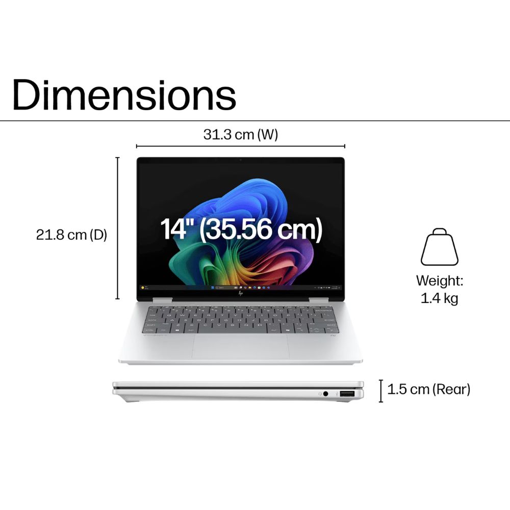 HP OmniBook X Flip 14-fk0119AU | AMD Ryzen AI 5 340 | 16GB OB RAM 512GB SSD | 14" 2K Touch | MS OFFICE | W11 | 2 years warranty
