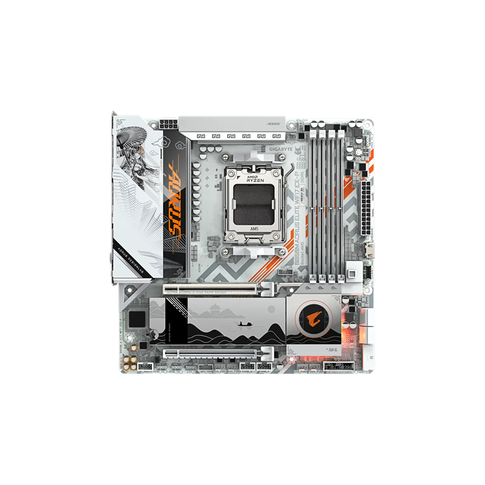Gigabyte B850M AORUS ELITE WIFI7 ICE-P AM5 mATX Motherboard