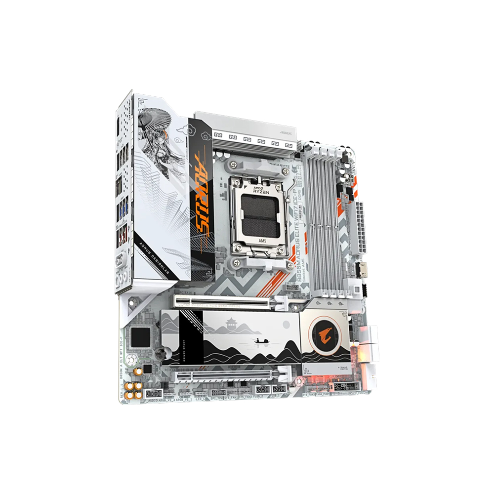Gigabyte B850M AORUS ELITE WIFI7 ICE-P AM5 mATX Motherboard