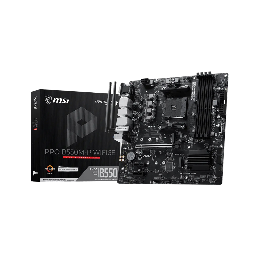 MSI PRO B550M-P WIFI6E AM4 mATX Motherboard