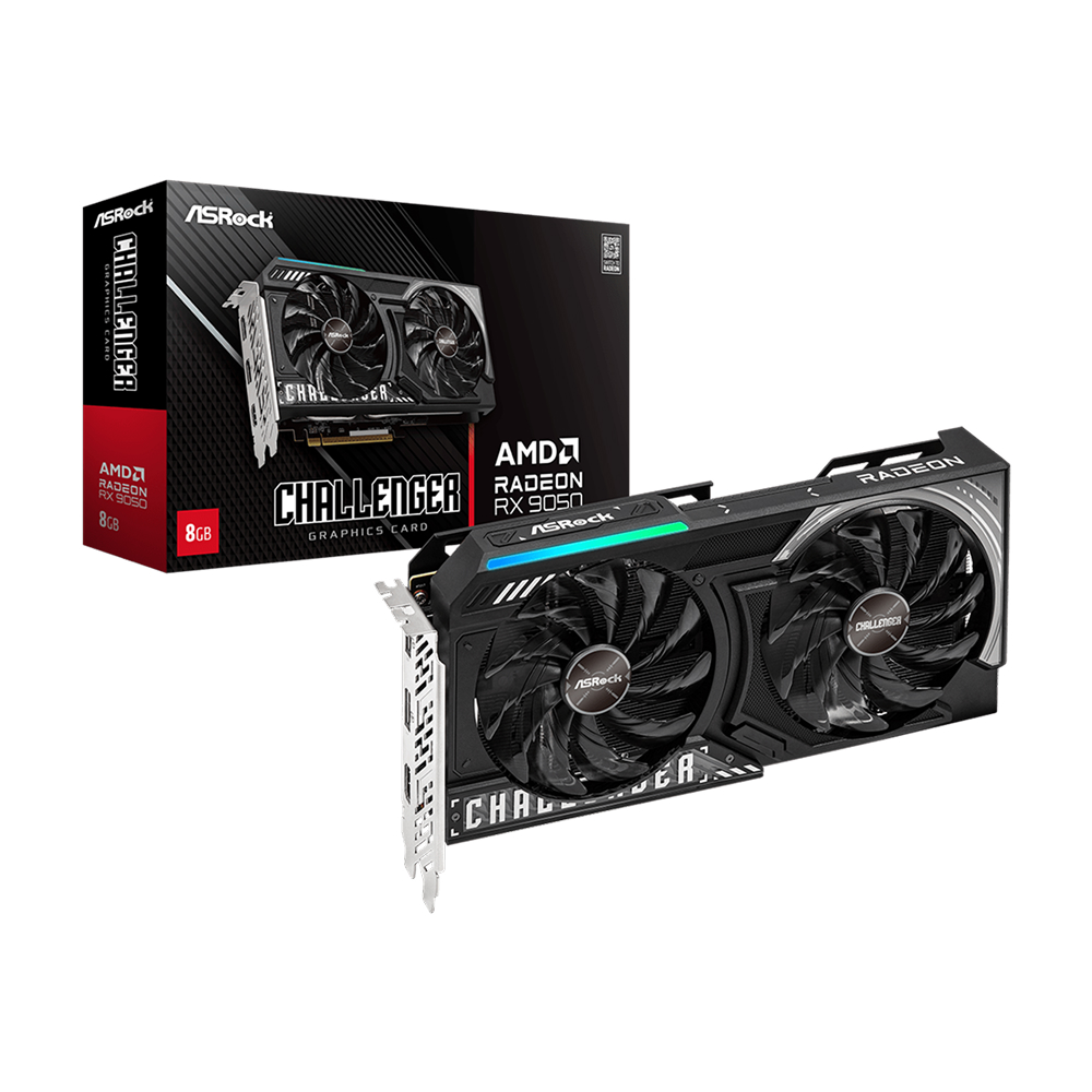 ASRock Radeon RX 9050 Challenger 8GB GDDR6 Graphics Card