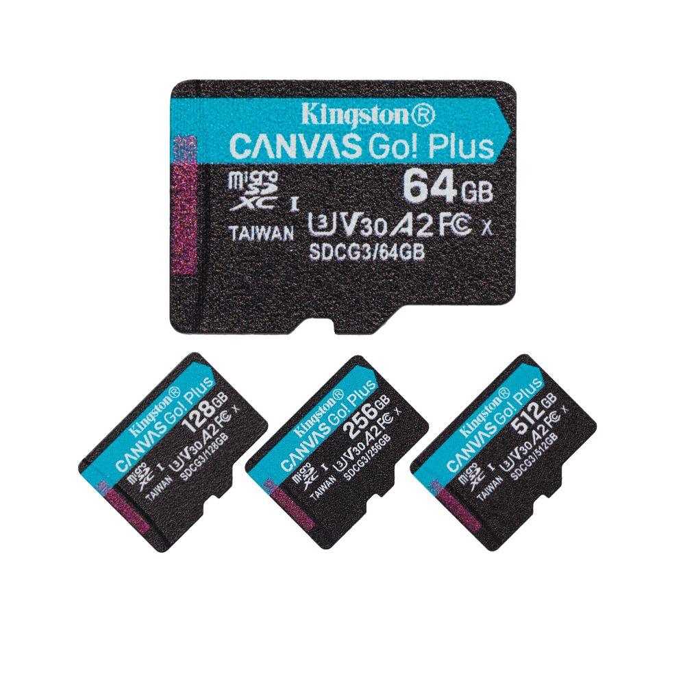 Kingston Canvas Go Plus microSD UHS-I C10 U3 V30 A2 Memory Card